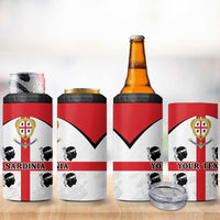 Personalized Sardinia 4 in 1 Can Cooler Tumbler Flag Style