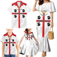 Personalized Sardinia Family Matching Mermaid Dress and Hawaiian Shirt Flag Style