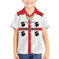 Personalized Sardinia Family Matching Off Shoulder Maxi Dress and Hawaiian Shirt Flag Style