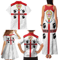 Personalized Sardinia Family Matching Tank Maxi Dress and Hawaiian Shirt Flag Style