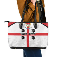 Personalized Sardinia Leather Tote Bag Flag Style