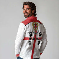 Personalized Sardinia Long Sleeve Polo Shirt Flag Style