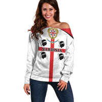 Personalized Sardinia Off Shoulder Sweater Flag Style
