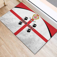 Personalized Sardinia Rubber Doormat Flag Style