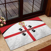 Personalized Sardinia Rubber Doormat Flag Style