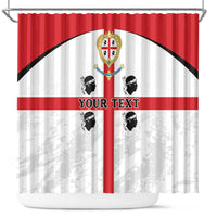 Personalized Sardinia Shower Curtain Flag Style