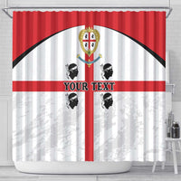 Personalized Sardinia Shower Curtain Flag Style