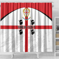 Personalized Sardinia Shower Curtain Flag Style