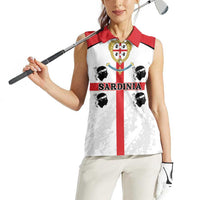 Personalized Sardinia Women Sleeveless Polo Shirt Flag Style