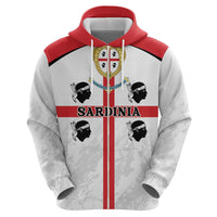 Personalized Sardinia Zip Hoodie Flag Style