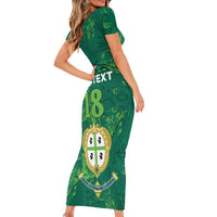 Custom Sardinia Football Family Matching Short Sleeve Bodycon Dress and Hawaiian Shirt Natzionale sarda de Bocia