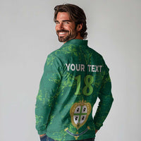 Custom Sardinia Football Long Sleeve Polo Shirt Natzionale sarda de Bocia