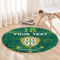 Custom Sardinia Football Round Carpet Natzionale sarda de Bocia