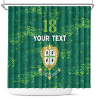 Custom Sardinia Football Shower Curtain Natzionale sarda de Bocia