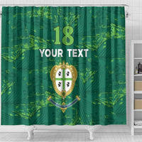 Custom Sardinia Football Shower Curtain Natzionale sarda de Bocia