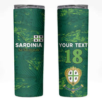 Custom Sardinia Football Skinny Tumbler Natzionale sarda de Bocia