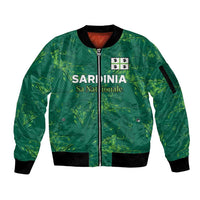 Custom Sardinia Football Sleeve Zip Bomber Jacket Natzionale sarda de Bocia