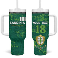 Custom Sardinia Football Tumbler With Handle Natzionale sarda de Bocia