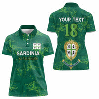 Custom Sardinia Football Women Polo Shirt Natzionale sarda de Bocia