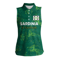Custom Sardinia Football Women Sleeveless Polo Shirt Natzionale sarda de Bocia