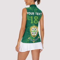 Custom Sardinia Football Women Sleeveless Polo Shirt Natzionale sarda de Bocia