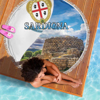 Sardinia Italy Beach Blanket Santu Antine With Map