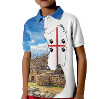 Sardinia Italy Kid Polo Shirt Santu Antine With Map