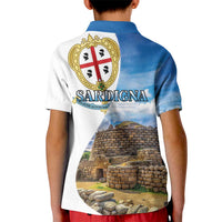 Sardinia Italy Kid Polo Shirt Santu Antine With Map