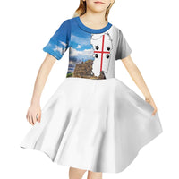 Sardinia Italy Kid Short Sleeve Dress Santu Antine With Map