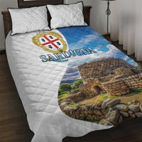 Sardinia Italy Quilt Bed Set Santu Antine With Map