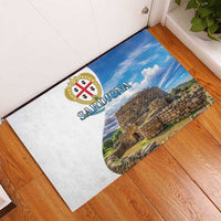 Sardinia Italy Rubber Doormat Santu Antine With Map