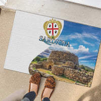 Sardinia Italy Rubber Doormat Santu Antine With Map
