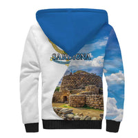Sardinia Italy Sherpa Hoodie Santu Antine With Map