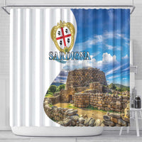 Sardinia Italy Shower Curtain Santu Antine With Map