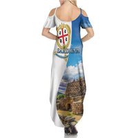 Sardinia Italy Summer Maxi Dress Santu Antine With Map