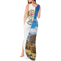 Sardinia Italy Tank Maxi Dress Santu Antine With Map