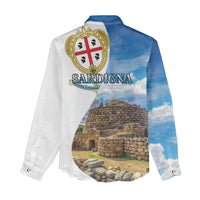 Sardinia Italy Women Casual Shirt Santu Antine With Map