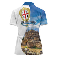 Sardinia Italy Women Polo Shirt Santu Antine With Map
