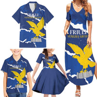 Friuli-Venezia Giulia Family Matching Summer Maxi Dress and Hawaiian Shirt Coat Of Arms Sporty Style