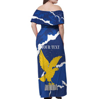 Friuli-Venezia Giulia Off Shoulder Maxi Dress Coat Of Arms Sporty Style