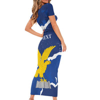 Friuli-Venezia Giulia Short Sleeve Bodycon Dress Coat Of Arms Sporty Style