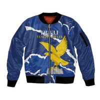 Friuli-Venezia Giulia Sleeve Zip Bomber Jacket Coat Of Arms Sporty Style