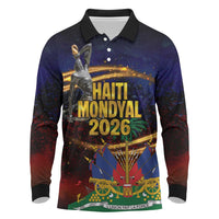 Haiti Mondyal 2026 Long Sleeve Polo Shirt Proud to Be Haitian