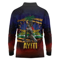 Haiti Mondyal 2026 Long Sleeve Polo Shirt Proud to Be Haitian