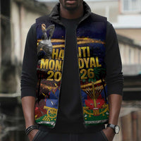 Haiti Mondyal 2026 Sleeveless Puffer Jacket Proud to Be Haitian