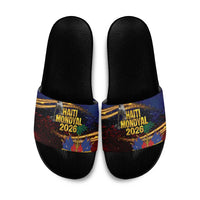 Haiti Mondyal 2026 Slide Sandals Proud to Be Haitian