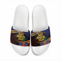 Haiti Mondyal 2026 Slide Sandals Proud to Be Haitian