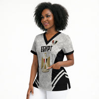 Custom Egypt Football Scrub Top 2026 Glory Run White Edition