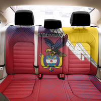 Colombia Coat Of Arms Back Car Seat Cover With Flag Style And Folk Pattern - Wonder Print Shop