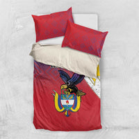 Colombia Coat Of Arms Bedding Set With Flag Style And Folk Pattern - Wonder Print Shop